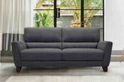 Kester 81" Square Arm Dark Gray Fabric Sofa - Furniture City (CA)l