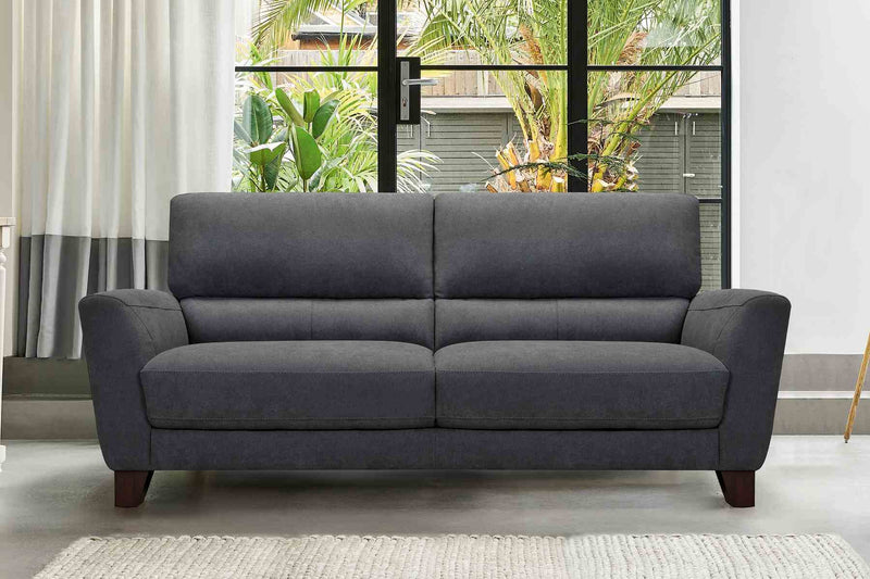 Kester 81" Square Arm Dark Gray Fabric Sofa - Furniture City (CA)l