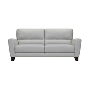 Kester 81" Square Arm Dove Gray Genuine Leather Sofa - Furniture City (CA)l