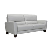 Kester 81" Square Arm Dove Gray Genuine Leather Sofa - Furniture City (CA)l