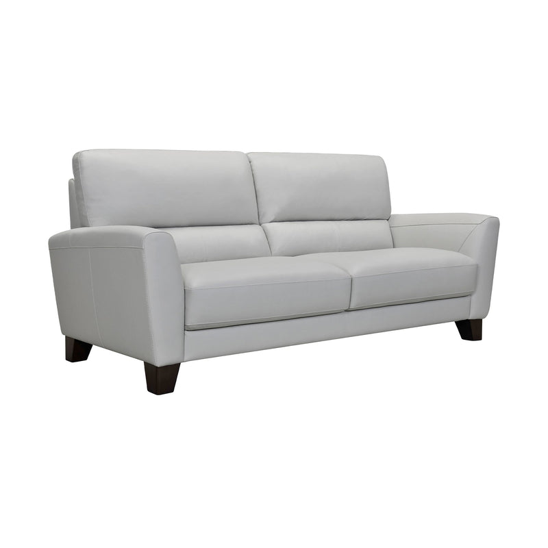 Kester 81" Square Arm Dove Gray Genuine Leather Sofa - Furniture City (CA)l