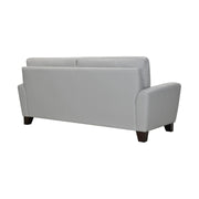 Kester 81" Square Arm Dove Gray Genuine Leather Sofa - Furniture City (CA)l