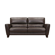 Kester 81" Square Arm Espresso Genuine Leather Sofa - Furniture City (CA)l