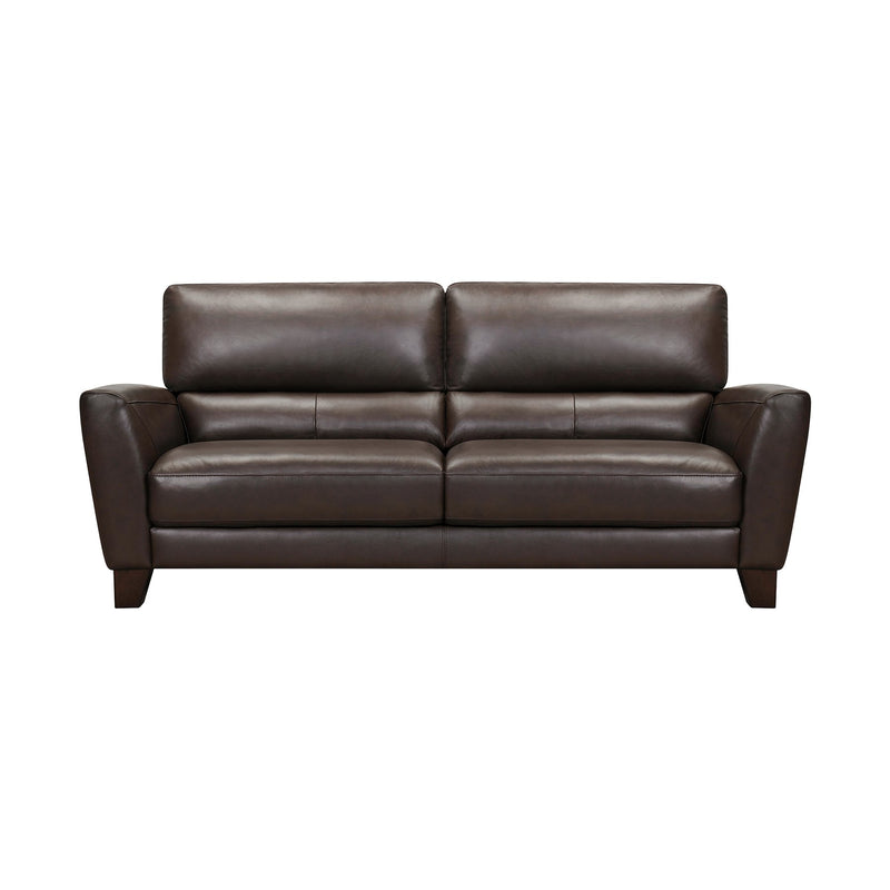 Kester 81" Square Arm Espresso Genuine Leather Sofa - Furniture City (CA)l