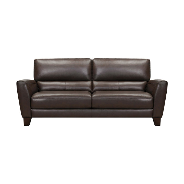 Kester 81" Square Arm Espresso Genuine Leather Sofa