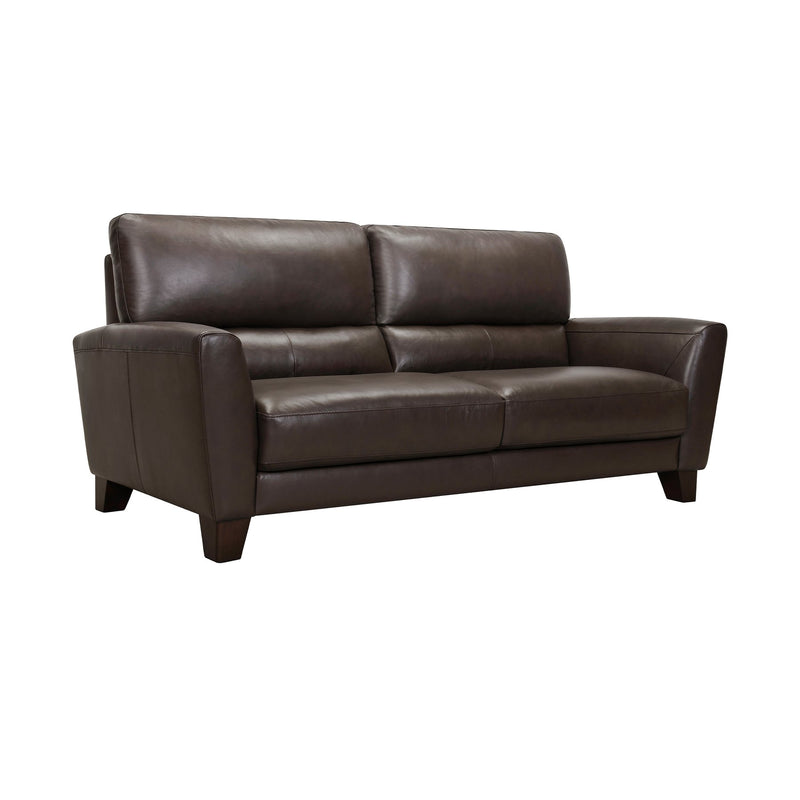 Kester 81" Square Arm Espresso Genuine Leather Sofa - Furniture City (CA)l