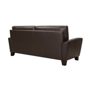 Kester 81" Square Arm Espresso Genuine Leather Sofa - Furniture City (CA)l