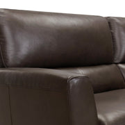 Kester 81" Square Arm Espresso Genuine Leather Sofa - Furniture City (CA)l