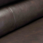 Kester 81" Square Arm Espresso Genuine Leather Sofa - Furniture City (CA)l
