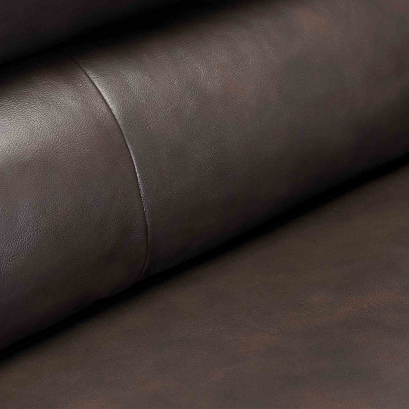 Kester 81" Square Arm Espresso Genuine Leather Sofa - Furniture City (CA)l