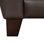 Kester 81" Square Arm Espresso Genuine Leather Sofa - Furniture City (CA)l
