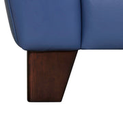 Kester 81" Square Arm Blue Genuine Leather Sofa - Furniture City (CA)l