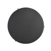 Krike Modern Industrial 40 in. Round Gray Coffee Table with Tempered Glass Top - Furniture City (CA)l