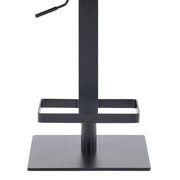 Kaylee Adjustable Height Swivel Gray Faux Leather and Black Metal Backless Bar Stool - Furniture City (CA)l