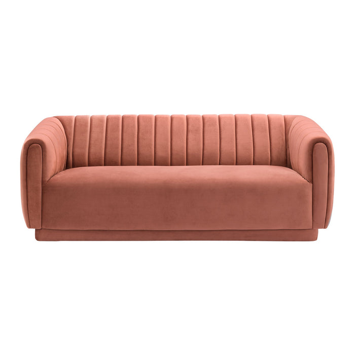 Kinsley Blush Modern Velvet Sofa