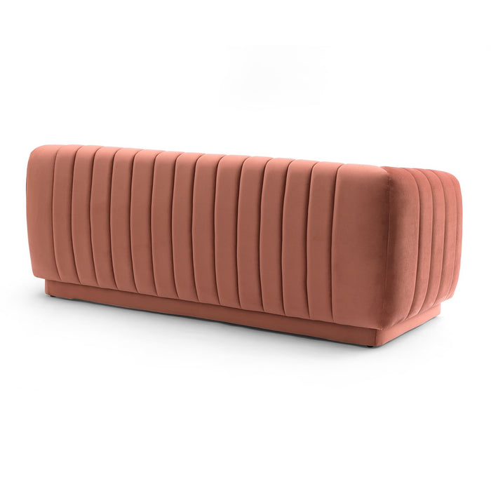 Kinsley Blush Modern Velvet Sofa