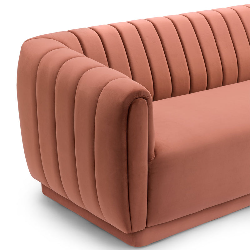 Kinsley Blush Modern Velvet Sofa - Furniture City (CA)l