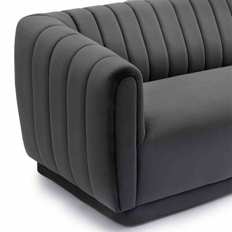 Kinsley Dark Gray Modern Velvet Sofa - Furniture City (CA)l