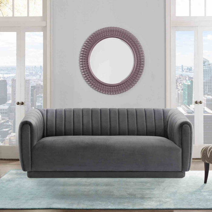 Kinsley Dark Gray Modern Velvet Sofa