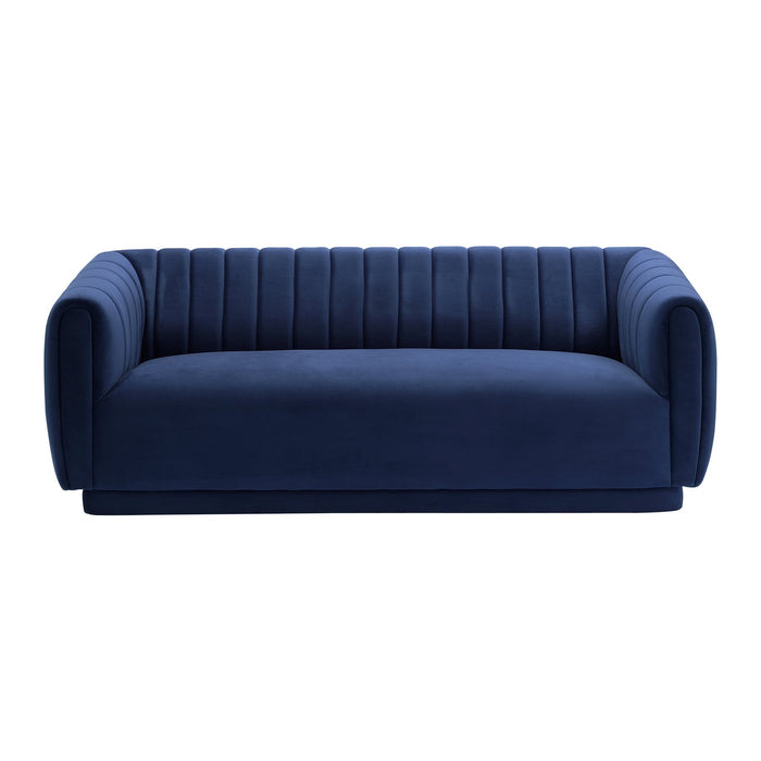 Kinsley Navy Modern Velvet Sofa
