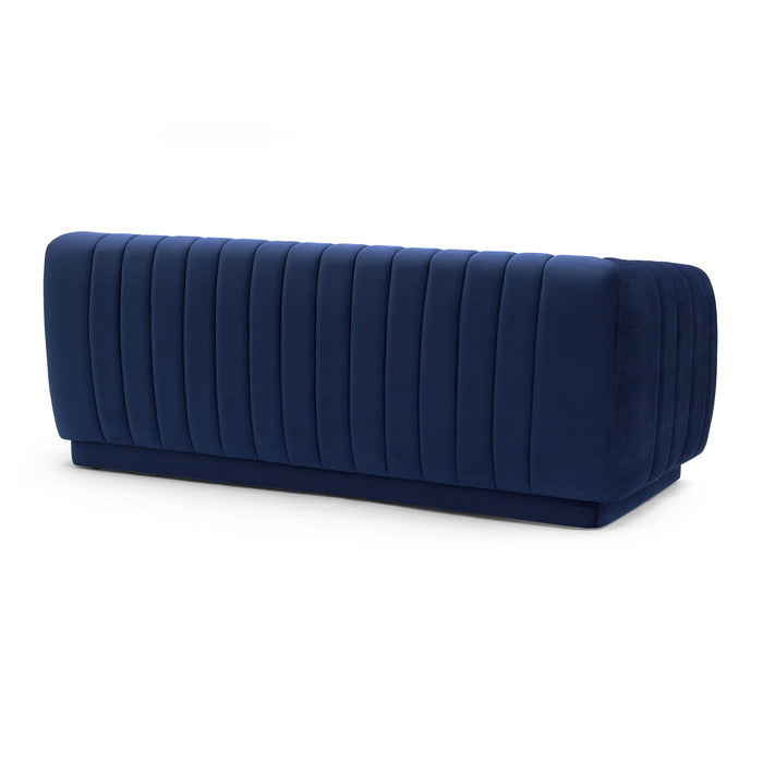 Kinsley Navy Modern Velvet Sofa
