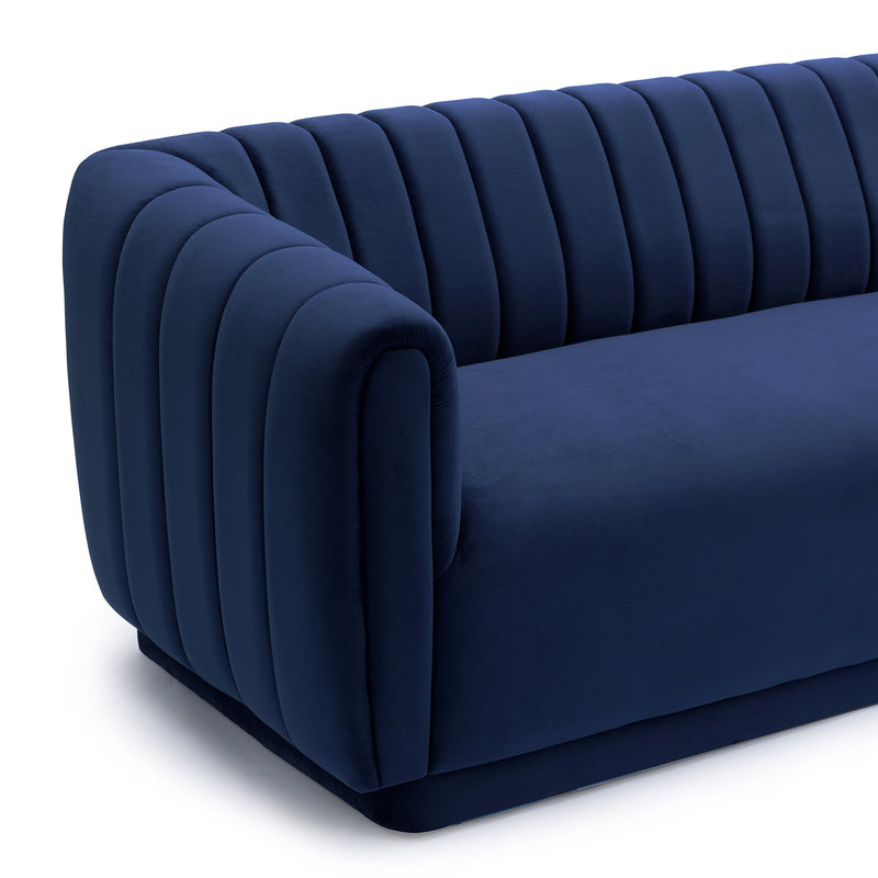 Kinsley Navy Modern Velvet Sofa - Furniture City (CA)l