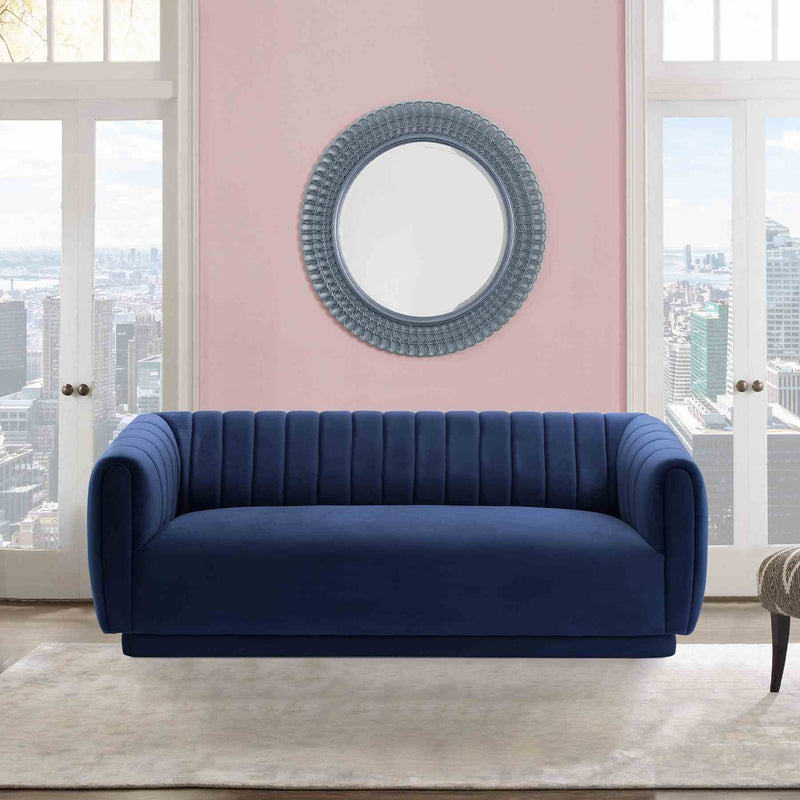 Kinsley Navy Modern Velvet Sofa - Furniture City (CA)l