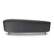 Karisma Dark Gray Curved Velvet Sofa - Furniture City (CA)l