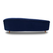 Karisma Navy Curved Velvet Sofa - Furniture City (CA)l