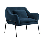 Karen Blue Velvet Modern Accent Chair - Furniture City (CA)l