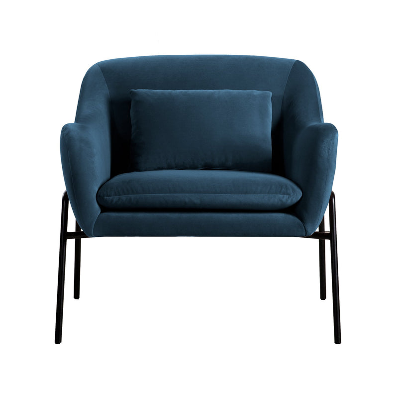 Karen Blue Velvet Modern Accent Chair - Furniture City (CA)l