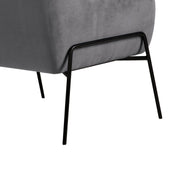 Karen Gray Velvet Modern Accent Chair - Furniture City (CA)l