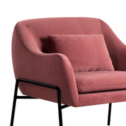 Karen Pink Velvet Modern Accent Chair - Furniture City (CA)l