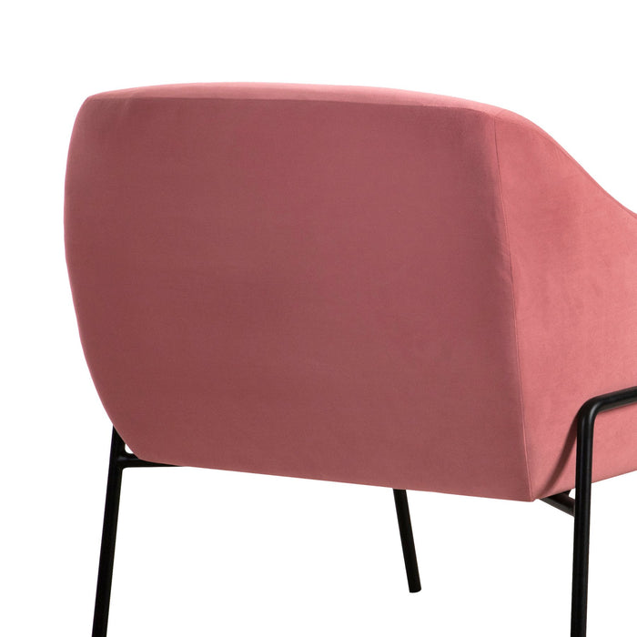 Karen Pink Velvet Modern Accent Chair