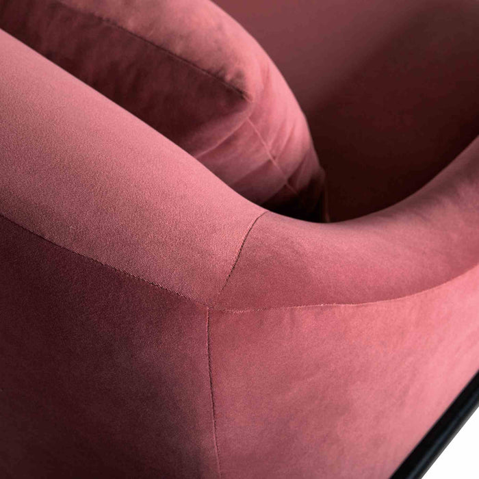 Karen Pink Velvet Modern Accent Chair