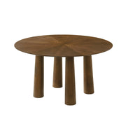 Klarissa Mid-Century Modern 54 in. Round Dining Table in Walnut Finish  - Furniture City (CA)l
