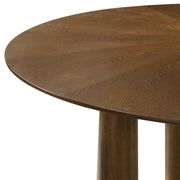 Klarissa Mid-Century Modern 54 in. Round Dining Table in Walnut Finish  - Furniture City (CA)l