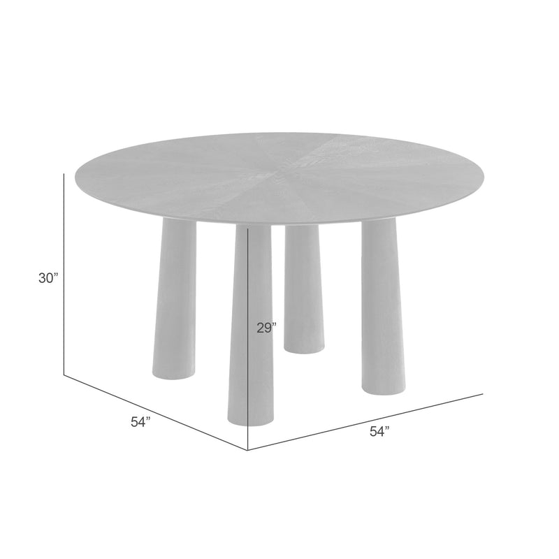 Klarissa Mid-Century Modern 54 in. Round Dining Table in Walnut Finish  - Furniture City (CA)l