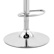 Karter Adjustable Black Faux Leather and Walnut Wood Bar Stool with Chrome Base - Furniture City (CA)l