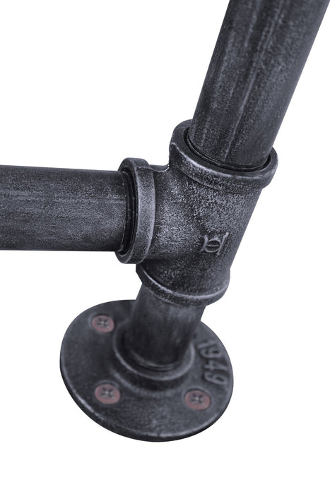 Kyle Industrial Coffee Table in Industrial Gray and Pine Wood Top