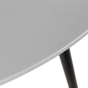 Kylie Outdoor Patio Round 36" Dining Table in Black Eucalyptus and Gray Stone - Furniture City (CA)l