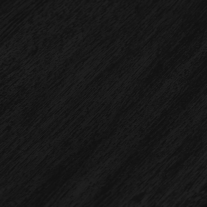 Kylie Outdoor Patio Round 36" Dining Table in Black Eucalyptus and Gray Stone