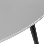 Kylie Outdoor Patio Round Dining Table in Black Eucalyptus and Gray Stone - Furniture City (CA)l