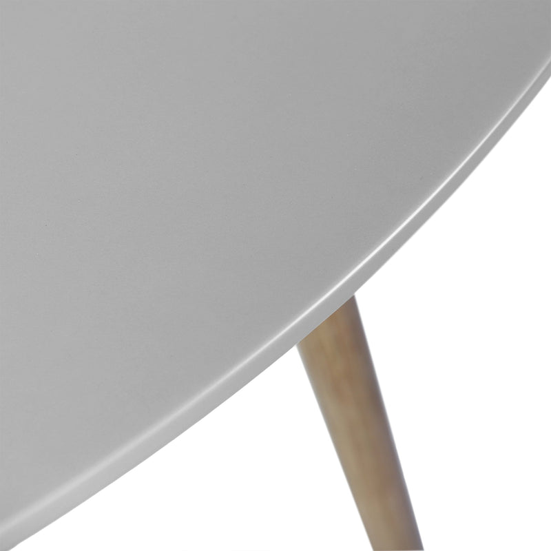 Kylie Outdoor Patio Round Dining Table in Light Eucalyptus and Gray Stone - Furniture City (CA)l