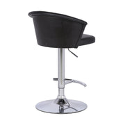 Kenzie Adjustable Modern Black Faux Leather Bar Stool - Furniture City (CA)l