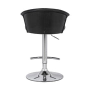 Kenzie Adjustable Modern Black Faux Leather Bar Stool - Furniture City (CA)l