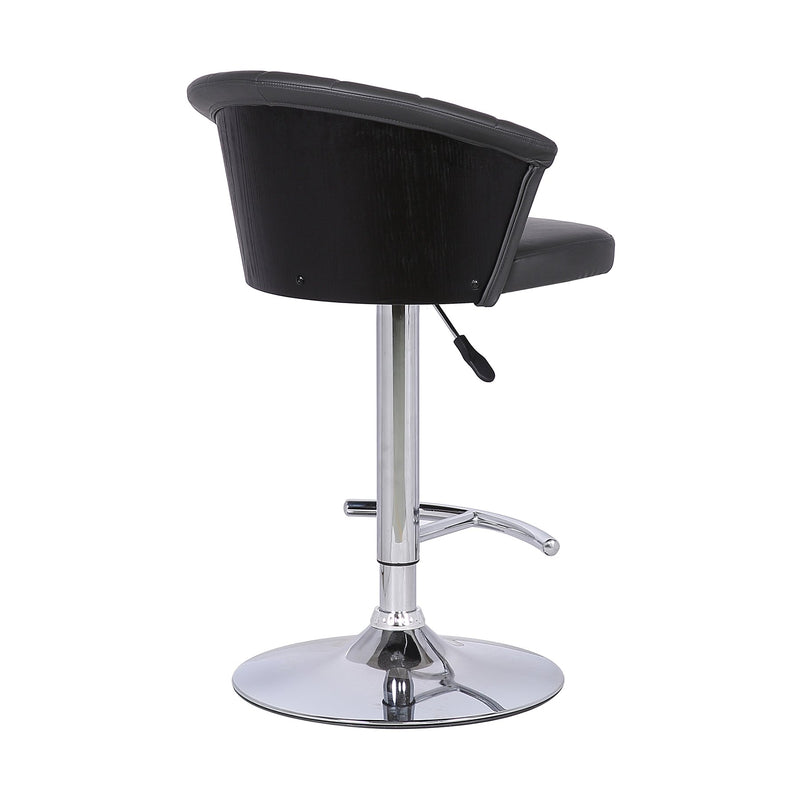 Kenzie Adjustable Modern Gray Faux Leather Bar Stool - Furniture City (CA)l
