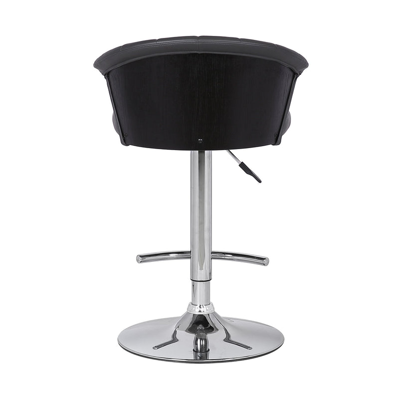 Kenzie Adjustable Modern Gray Faux Leather Bar Stool - Furniture City (CA)l