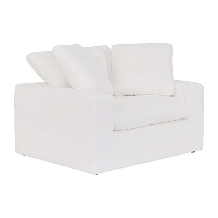 Liberty 51.5" Upholstered Chair and a Half in Pearl