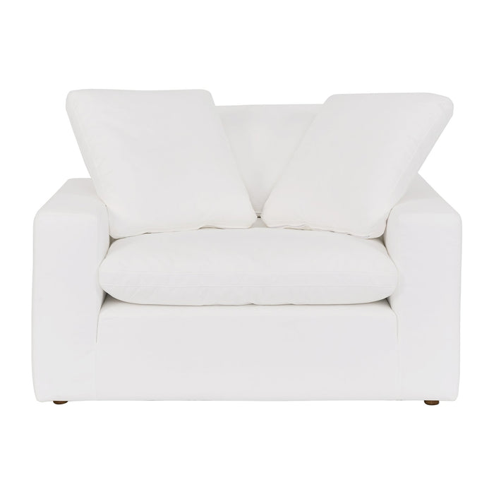 Liberty 51.5" Upholstered Chair and a Half in Pearl